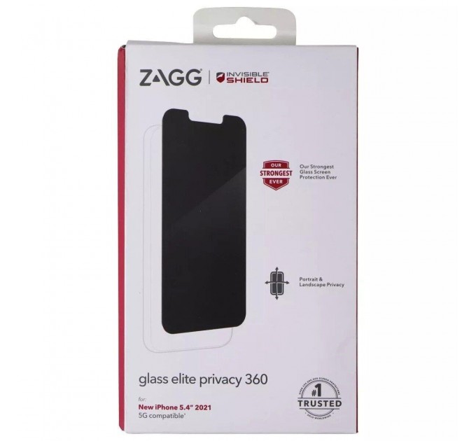 Noname Захисне скло ZAGG InvisibleShield Glass Elite Privacy 360 для Apple iPhone 13 Mini Transparent (200108335)