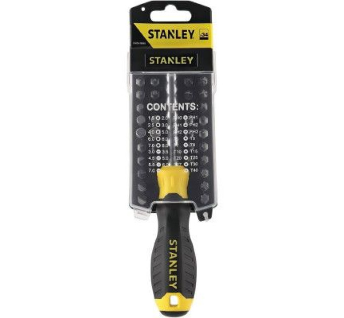 Stanley Набір викруток Stanley Multibit багатофункціональна з 34 насадками. (STHT0-70885)