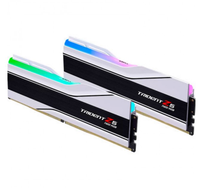 G.Skill Модуль пам'яті для комп'ютера DDR5 32GB (2x16GB) 6400 MHz Trident Z5 Neo RGB Matte White G.Skill (F5-6400J3239G16GX2-TZ5NRW)