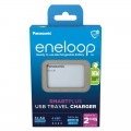Panasonic Зарядний пристрій Panasonic Eneloop ready USB in/out з функцією Power Bank + AA 2000 mAh