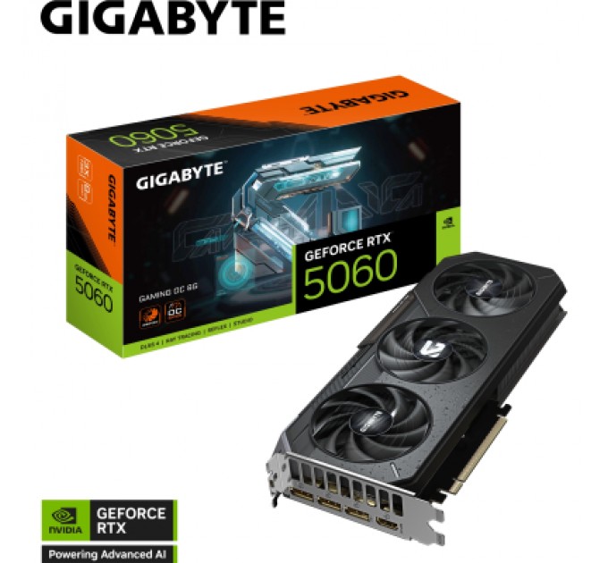 Відеокарта GIGABYTE GeForce RTX5060 8Gb GAMING OC (GV-N5060GAMING OC-8GD)