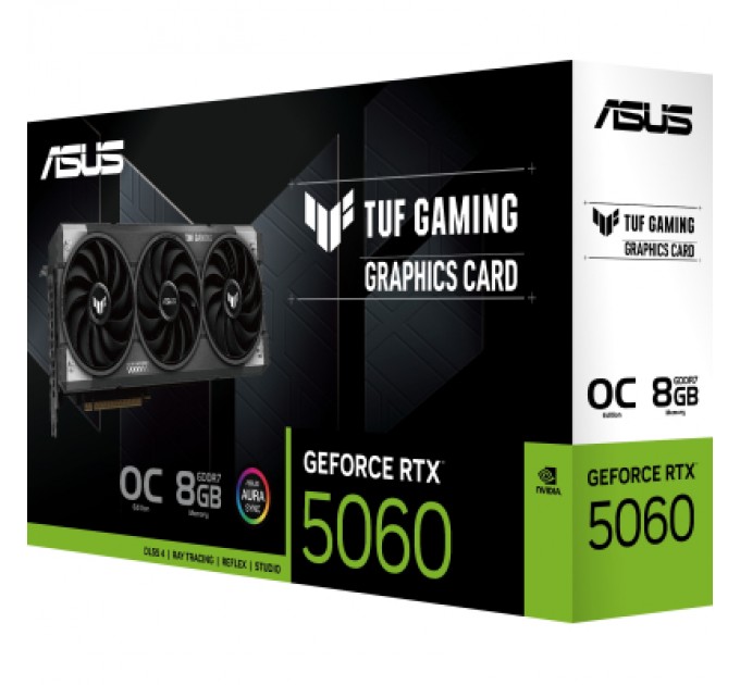 ASUS Відеокарта ASUS GeForce RTX5060 8Gb TUF GAMING OC (TUF-RTX5060-O8G-GAMING)