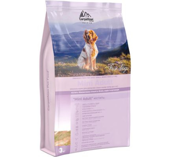 Carpathian Pet Food Сухий корм для собак Carpathian Pet Food Mini Adult 3 кг (4820111140831)