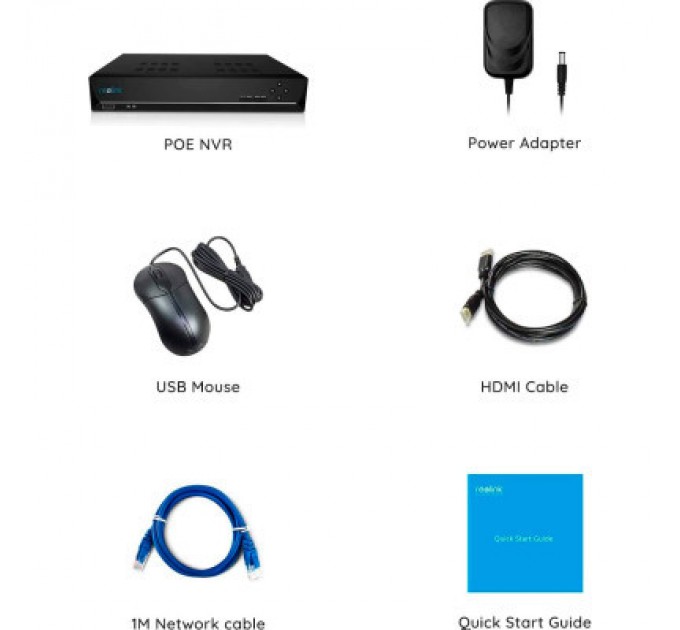 Reolink Реєстратор для відеоспостереження Reolink NVS8 без HDD (RLN8-410 без HDD)