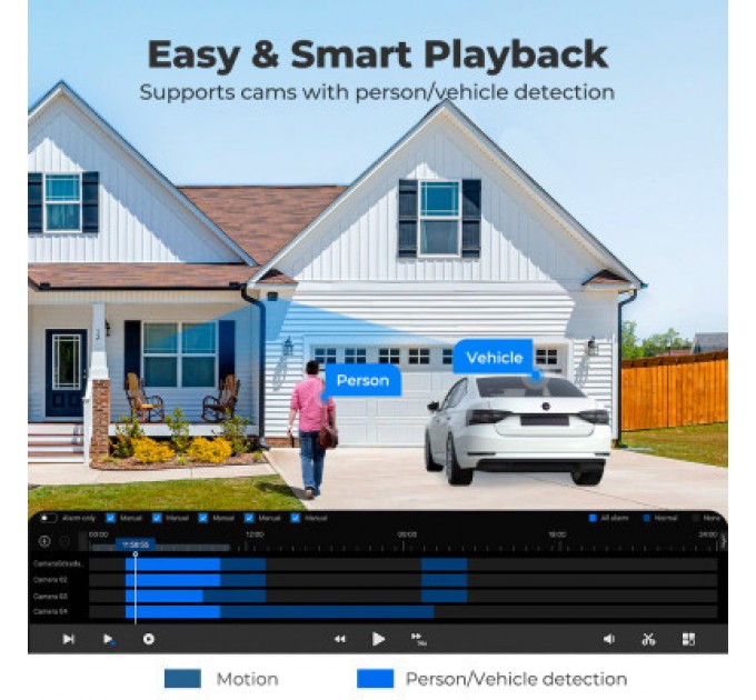 Reolink Реєстратор для відеоспостереження Reolink NVS8 без HDD (RLN8-410 без HDD)