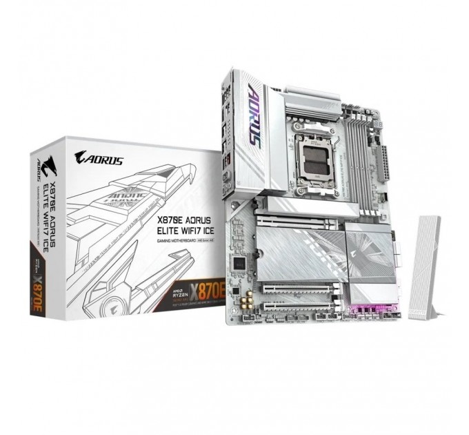 GIGABYTE Материнська плата Gigabyte X870E Aorus Elite WiFi7 Ice Socket AM5