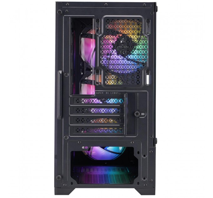 Корпус 1stPlayer H2-BK-4F7 Black без БЖ