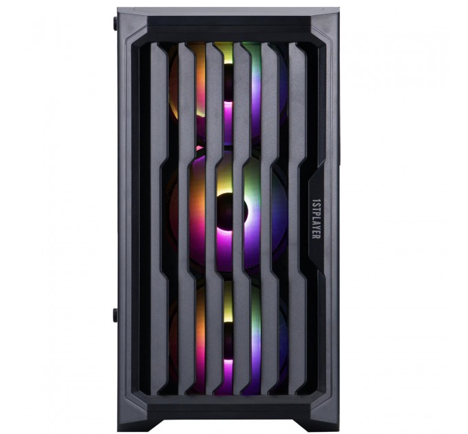 Корпус 1stPlayer H2-BK-4F7 Black без БЖ