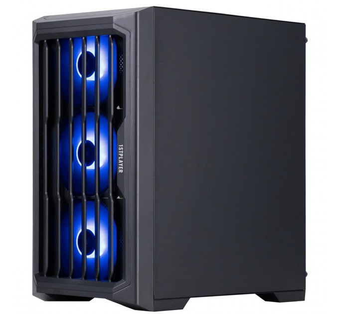 Корпус 1stPlayer H2-BK-4F7 Black без БЖ