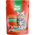 Пан Кот Вологий корм для кішок Пан Кот домашня птиця 100 г (4820111141012)