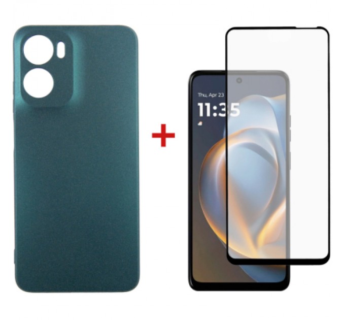 Dengos Чохол до мобільного телефона Dengos Motorola G05 Soft + glass (Green) (DG-KM-148)
