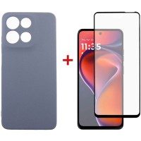 Чохол до мобільного телефона Dengos Motorola G15/G15 Power Carbon + glass (Grey) (DG-KM-147)