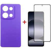 Чохол до мобільного телефона Dengos Xiaomi Redmi Note 14S Carbon + glass (Purple) (DG-KM-146)