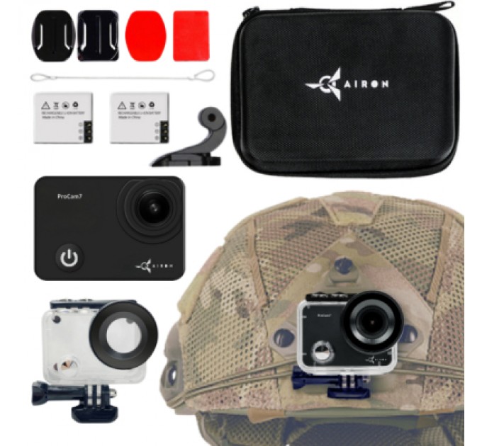 AirOn Екшн-камера AirOn ProCam 7 Black Tactical Helm Kit (4822356754511)