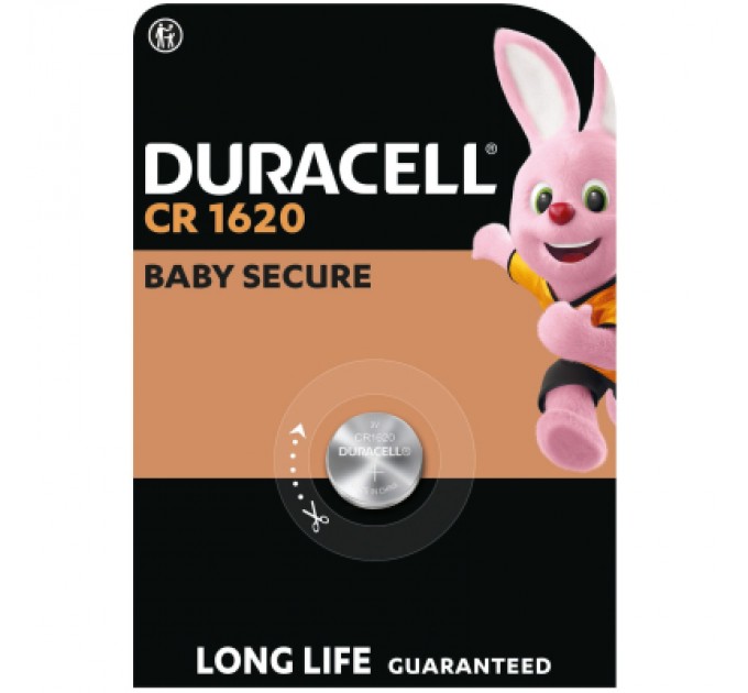 Duracell Батарейка CR 1620 спеціальна літієва типу таблетка 1620 3V, 1 шт. в упаковці Duracell (5011069)