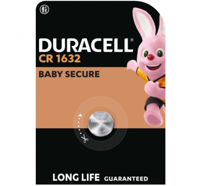 Duracell Батарейка CR 1632 спеціальна літієва типу таблетка 1632 3V, 1 шт. в упаковці Duracell (5011068)