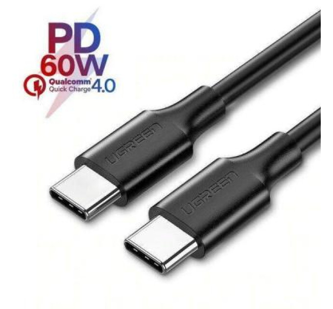 Ugreen Дата кабель USB-C to USB-C 2.0m US286 3A Black Ugreen (10306)