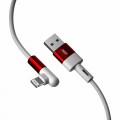 XO Кабель XO NB152 Elbow USB-Lightning 2.4A 1м White (6920680872466)