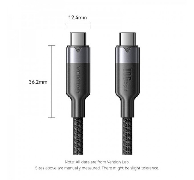 Vention Кабель Vention USB Type-C - USB Type-C (M/M), 100W, 5A, 1 м, White (TRGWF)
