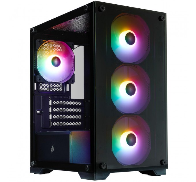 1stPlayer Корпус 1stPlayer X2-M-BK-4F7 Black без БЖ