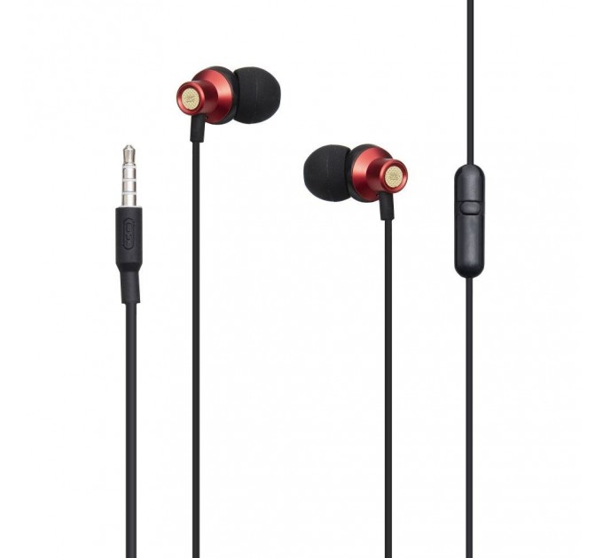 XO Гарнітура XO EP15 In-ear Metal Earphone Red (6920680866182)