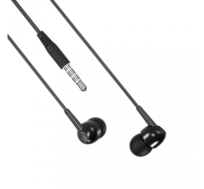 Гарнітура XO EP37 In-ear Earphone Black (6920680877881)
