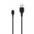 XO Кабель XO NB103 USB-Lightning (M/M), 2.1A 1м Black (6920680862702)
