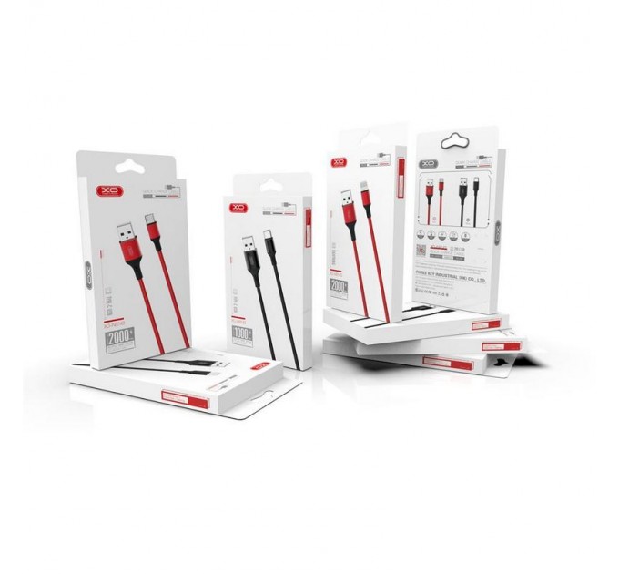 XO Кабель XO NB143 USB - USB Type-C, (M/M), 2.4A 1 м Red (6920680870691)