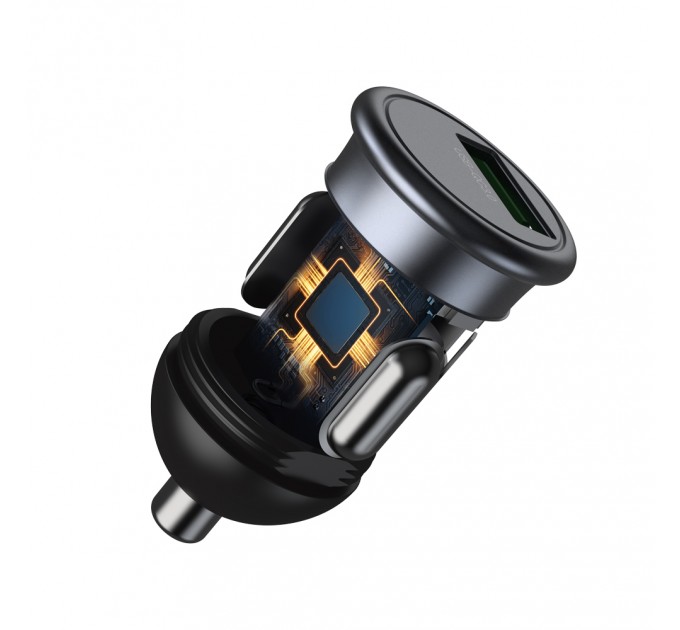 Автомобільний зарядний пристрій XO CC46 (USB, 3A) Gray (6920680827343)