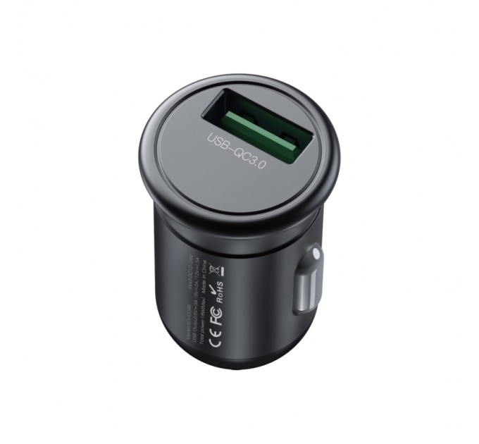 Автомобільний зарядний пристрій XO CC46 (USB, 3A) Gray (6920680827343)