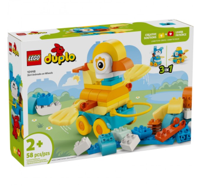 LEGO Конструктор LEGO DUPLO Тварини на колесах 3 в 1 (10448-)