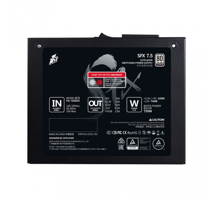 1stPlayer Блок живлення 1stPlayer PS-750SFX (SFX-PLT-750-BK-EU) 750W