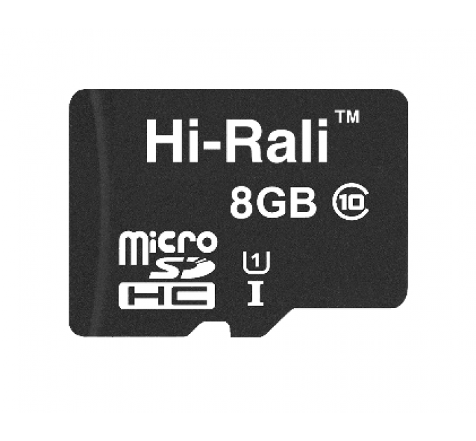 Карта пам`ятi MicroSDHC 8GB UHS-I Class 10 Hi-Rali (HI-8GBSD10U1-00)