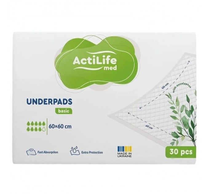 ActiLife Пелюшки для малюків ActiLife Med Basic 60 х 60, 30 шт (4820174981471)