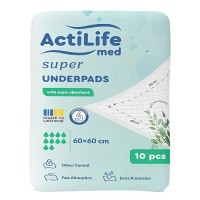 Пелюшки для малюків ActiLife Med Super 60 х 60, 10 шт (4820174981440)
