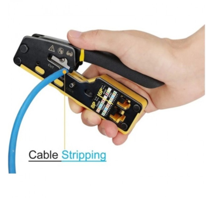 Eserver Інструмент Eserver RJ-45 (8P8C), RJ-12/11 (6P6C/6P4C), для прохідних конекторів (WT-4227B)