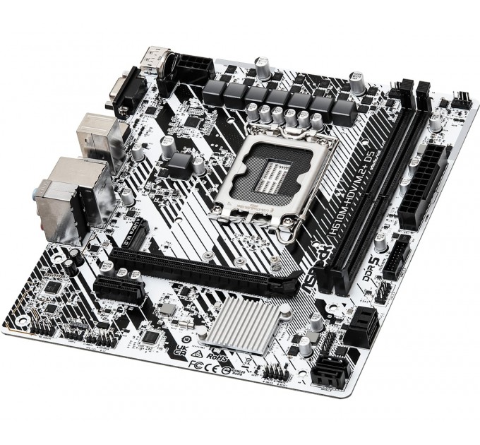 ASRock Материнська плата ASRock H610M-HDV/M.2+ D5 Socket 1700