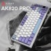Клавіатура Ajazz AK820 Pro Gift Switch Purple RGB USB/Wireless/Bluetooth UA Purple (AK820PRO-G-PWB)