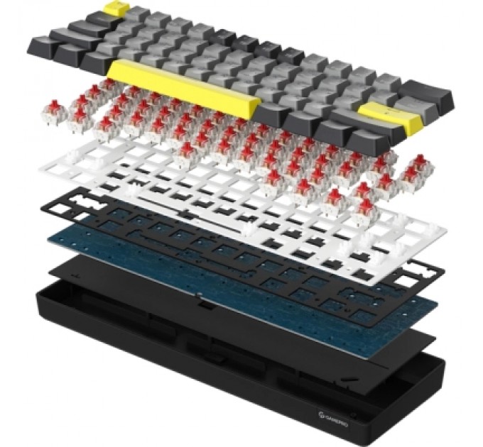 GamePro Клавіатура GamePro MK130G Pro Outemu Red Switch Hot-Swap 60 RGB USB/Wireless/Bluetooth Black (MK130G Pro)