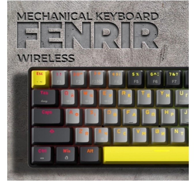 GamePro Клавіатура GamePro MK130G Pro Outemu Red Switch Hot-Swap 60 RGB USB/Wireless/Bluetooth Black (MK130G Pro)