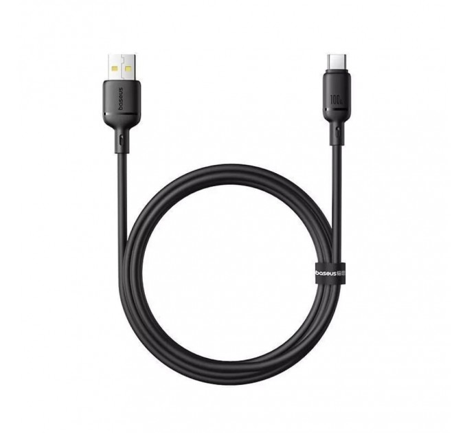 Baseus Кабель Baseus Silky USB - USB Type-C (M/M), 2.4A, 1 м Black (6932172668747)