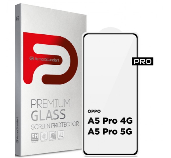 Armorstandart Скло захисне Armorstandart Pro OPPO A5 Pro 4G / A5 Pro 5G Black (ARM85390)