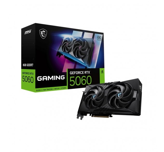 MSI Відеокарта GF RTX 5060 8GB GDDR7 Gaming OC MSI (GeForce RTX 5060 8G GAMING OC)