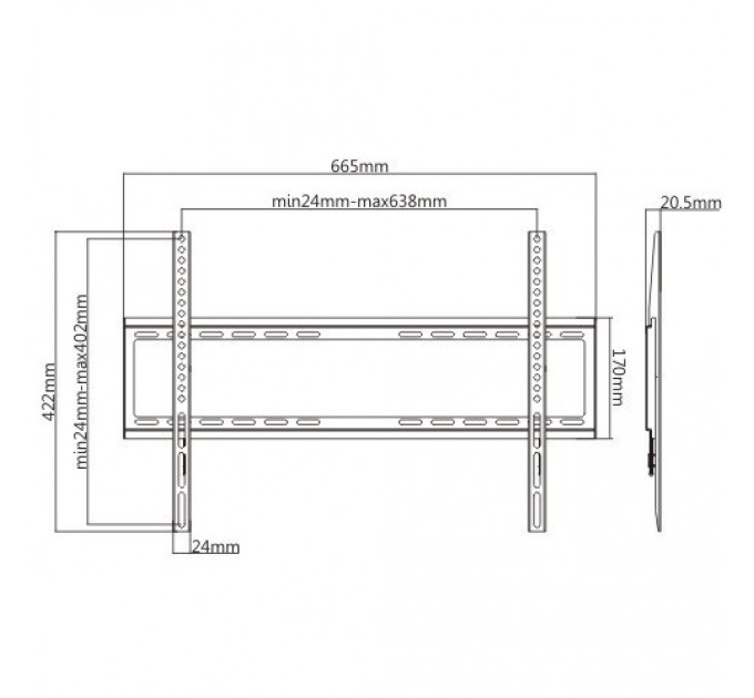 Кронштейн Satelit 39-70FIX600 (VESA600х400)