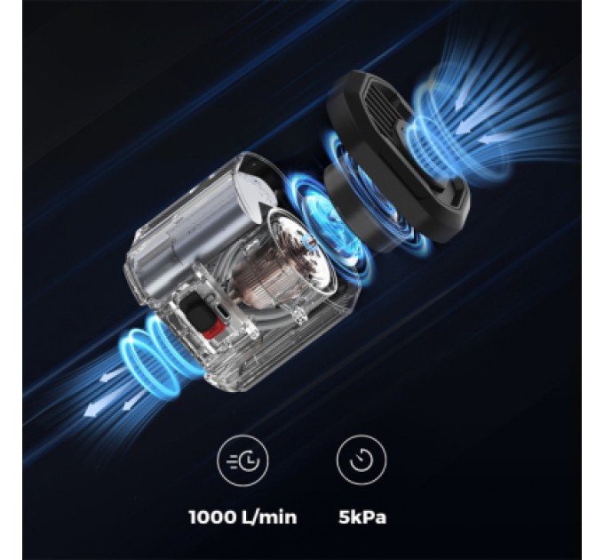 Flextail Насос для надувних меблів Flextail Evo Pump 3, 1000 л/хв, чорний (EP3G1300-BK-i)