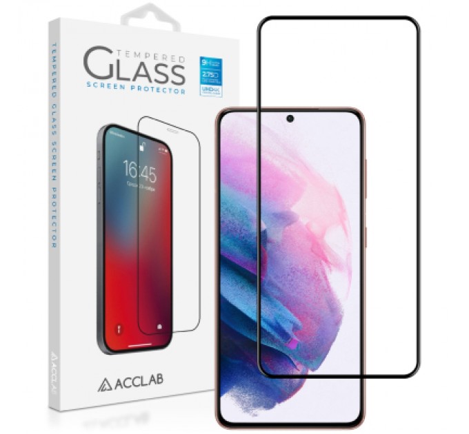 ACCLAB Скло захисне ACCLAB Full Glue Samsung S21 (G991) Black (1283126510519)