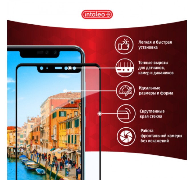 Intaleo Скло захисне Intaleo Full Glue Glass Samsung A50 Black (1283126491641)