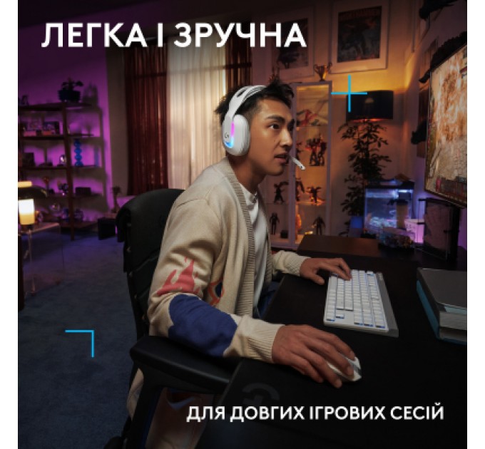 Logitech Навушники Logitech G522 Lightspeed Wireless Gaming Headset White (981-001550)