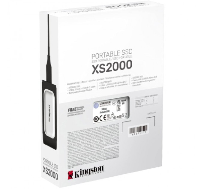 Kingston Накопичувач SSD USB Type-C 4TB XS2000 Kingston (SXS2000/4000GA)