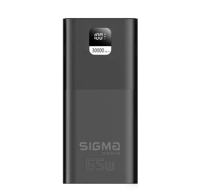 Батарея універсальна Sigma X-power SI30A6QLX 30000mAh, PD/65W, LED, cable 100w, black (4827798835111)